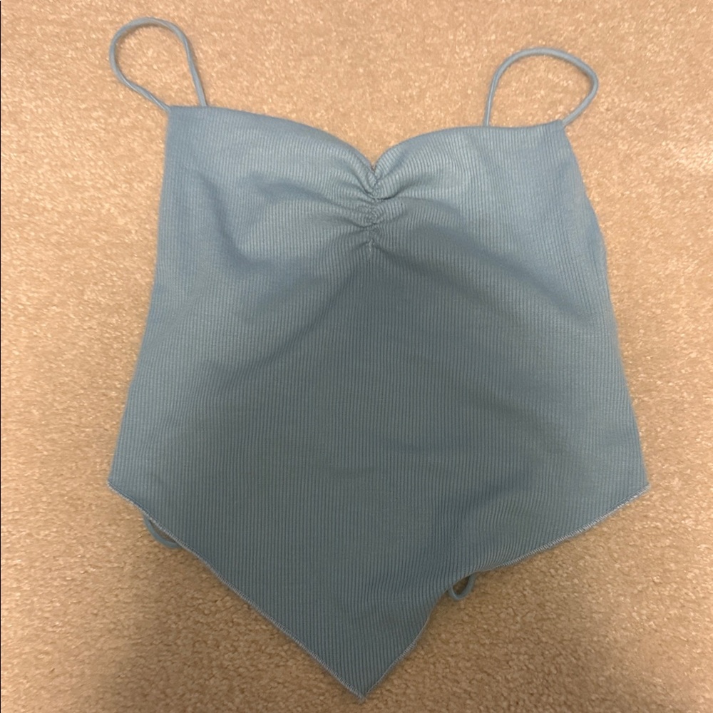 SHEIN Blue Crop Top